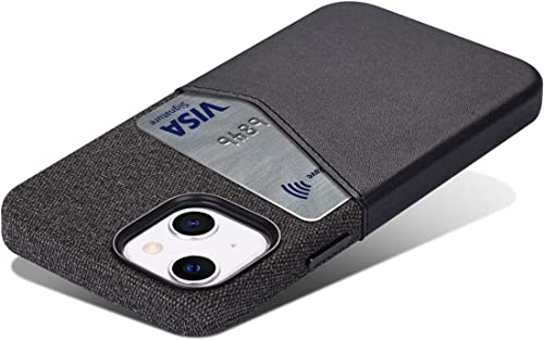 HAOBOBRO [Combo Series Handyhülle Kompatibel mit iPhone 14 Plus Hülle - mit Kartenfach für Ausweise oder Kreditkarten - Cover aus Gewebe und Leder - Stoßfeste Handy Hülle Schutzhülle - Case Schwarz HAOBOBRO [Combo Series Handyhülle Kompatibel mit iPhone 14 Plus Hülle - mit Kartenfach für Ausweise oder Kreditkarten - Cover aus Gewebe und Leder - Stoßfeste Handy Hülle Schutzhülle - Case Schwarz von HAOBOBRO