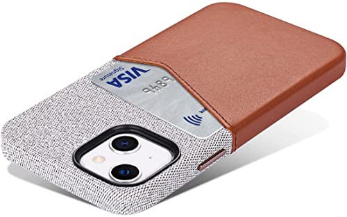 HAOBOBRO [Combo Series Handyhülle Kompatibel mit iPhone 14 Plus Hülle - mit Kartenfach für Ausweise oder Kreditkarten - Cover aus Gewebe und Leder - Stoßfeste Handy Hülle Schutzhülle - Case in Braun HAOBOBRO [Combo Series Handyhülle Kompatibel mit iPhone 14 Plus Hülle - mit Kartenfach für Ausweise oder Kreditkarten - Cover aus Gewebe und Leder - Stoßfeste Handy Hülle Schutzhülle - Case in Braun von HAOBOBRO