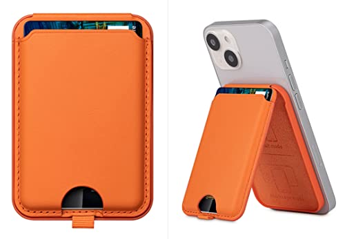 HAOBOBRO - MagSafe Wallet mit Standfunktion - Magnetischer Leder Kartenhalter - Kompatibel mit iPhone 14 Pro Max / 14 Pro / 13 Pro Max / 13 Pro / 12 Pro Max / 12Pro / 14 Plus / 14/13 / 12 - Orange HAOBOBRO - MagSafe Wallet mit Standfunktion - Magnetischer Leder Kartenhalter - Kompatibel mit iPhone 14 Pro Max / 14 Pro / 13 Pro Max / 13 Pro / 12 Pro Max / 12Pro / 14 Plus / 14/13 / 12 - Orange von HAOBOBRO