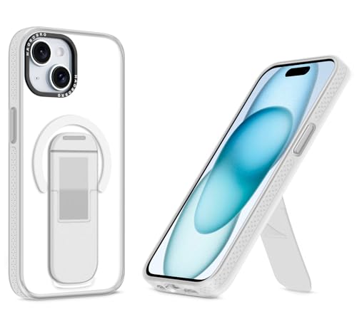 HAOBOBRO für iPhone 15 Hülle mit Standfunktion - Dünn Schutzhülle Kompatibel mit MagSafe - Stoßfest Handyhülle für iPhone 15 Case mit Ständer - Mattierte PC Rückseite + Silikon TPU - Durchsichtig HAOBOBRO für iPhone 15 Hülle mit Standfunktion - Dünn Schutzhülle Kompatibel mit MagSafe - Stoßfest Handyhülle für iPhone 15 Case mit Ständer - Mattierte PC Rückseite + Silikon TPU - Durchsichtig von HAOBOBRO
