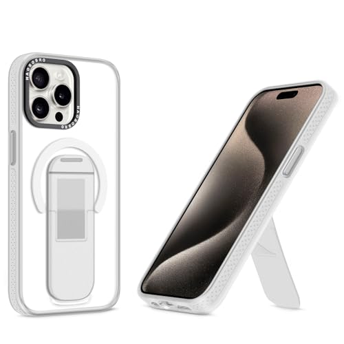 HAOBOBRO für iPhone 15 Pro Hülle mit Standfunktion - Dünn Schutzhülle Kompatibel mit MagSafe - Stoßfest Handyhülle für iPhone 15 Pro Case mit Ständer - Mattierte PC Rückseite + Silikon TPU - Klar HAOBOBRO für iPhone 15 Pro Hülle mit Standfunktion - Dünn Schutzhülle Kompatibel mit MagSafe - Stoßfest Handyhülle für iPhone 15 Pro Case mit Ständer - Mattierte PC Rückseite + Silikon TPU - Klar von HAOBOBRO