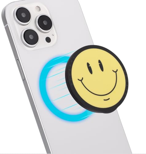 Haobobro Faltbarer Handy Ständer - Magnetische Handy Griff Fingerhalterung - Inklusive Adapterring für MagSafe - Phone Ständer für iPhone, Samsung, Xiaomi, LG, Sony und mehr Smartphones - Smiley Haobobro Faltbarer Handy Ständer - Magnetische Handy Griff Fingerhalterung - Inklusive Adapterring für MagSafe - Phone Ständer für iPhone, Samsung, Xiaomi, LG, Sony und mehr Smartphones - Smiley von HAOBOBRO