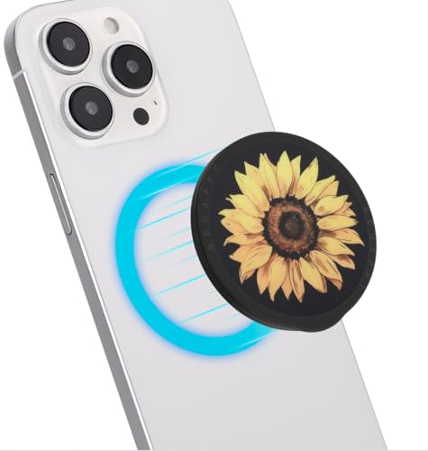Haobobro Faltbarer Handy Ständer - Magnetische Handy Griff Fingerhalterung - Inklusive Adapterring für MagSafe - Phone Ständer für iPhone, Samsung, Xiaomi, LG, Sony und mehr Smartphones - Sonnenblume Haobobro Faltbarer Handy Ständer - Magnetische Handy Griff Fingerhalterung - Inklusive Adapterring für MagSafe - Phone Ständer für iPhone, Samsung, Xiaomi, LG, Sony und mehr Smartphones - Sonnenblume von HAOBOBRO
