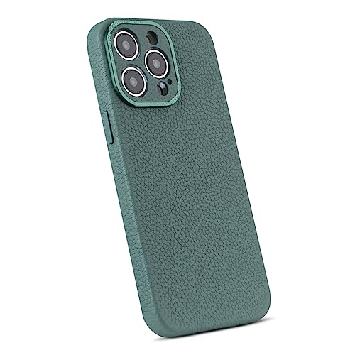 Haobobro Pebble Series - iPhone 14 Pro Max Hülle | Kameraschutz Handyhülle - iPhone 14 Pro Max Leder Case mit MagSafe - iPhone 14 Pro Max Leather Case | 360° Voll abgedeckte stoßfeste Ledercase - Grün Haobobro Pebble Series - iPhone 14 Pro Max Hülle | Kameraschutz Handyhülle - iPhone 14 Pro Max Leder Case mit MagSafe - iPhone 14 Pro Max Leather Case | 360° Voll abgedeckte stoßfeste Ledercase - Grün von HAOBOBRO