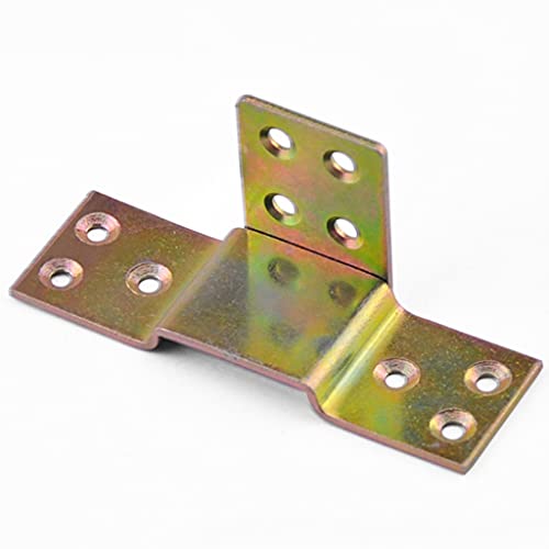 10 Stück/Set Metallverdicktes Bettverbindungszubehör Unsichtbare Möbelbettscharniere, Eckzubehör Möbelverbinder Betthalterungsscharniere von HAODUOO