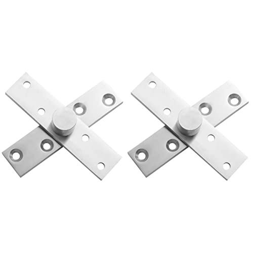 2 Stück, 360° nach oben und unten, for Zuhause, Grad drehbar, Tür, Büro, Stahl, Drehscharnier, L, for mittlere versteckte Welle, silberfarbene Größe, Edelstahl-Möbel, verdecktes Scharnier(Silverx2pcs, 2 Stück, 360° nach oben und unten, for Zuhause, Grad drehbar, Tür, Büro, Stahl, Drehscharnier, L, for mittlere versteckte Welle, silberfarbene Größe, Edelstahl-Möbel, verdecktes Scharnier(Silverx2pcs, von HAODUOO