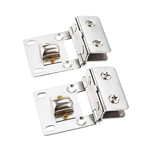 2 Stück Edelstahl Wandmontage Schrank Schrank Glastür Drehscharniere Klemme for 5–8 mm dickes Glas Dusche Möbelscharniere Clip-Scharniere von HAODUOO
