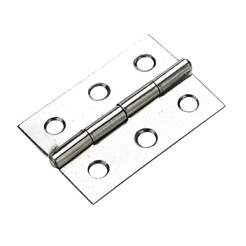 20 Stück silberne Edelstahl-Stoßscharniere mit 6 Befestigungslöchern, 2,5 Zoll lange Stoßscharniere 20 Stück silberne Edelstahl-Stoßscharniere mit 6 Befestigungslöchern, 2,5 Zoll lange Stoßscharniere von HAODUOO