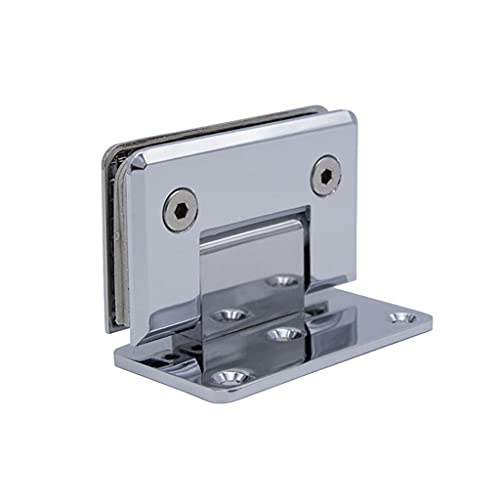 55 * 90 mm 304 Edelstahl-Glastürscharnier rechtwinklig abgeschrägte Kante 90 Grad einseitige Glastürklemme Hotel-Duschraum-Hardware-Scharniere(304 Stainless Steel Fine Polished) von HAODUOO