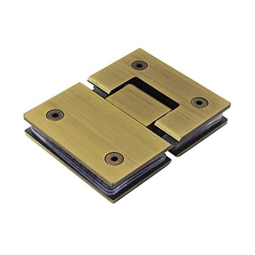 Badezimmer-Klemmclip, Glastürscharnier, Badezimmerklemme, Glastürscharnier aus Edelstahl 304, Scharnier for Duschglastüren, Glasklemmen-Zug-Schiebetürscharnier(180 Degrees) von HAODUOO