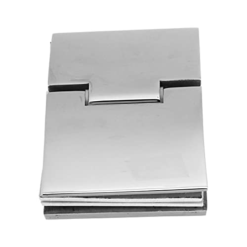 Badezimmer-Klemmclip, Glastürscharnier, rostfrei, Edelstahl, satinierte Nickeltür, einfach zu installieren, nicht leicht zu verformen, hervorragende Härte und Stabilität for Türscharniere aus gehärtet von HAODUOO