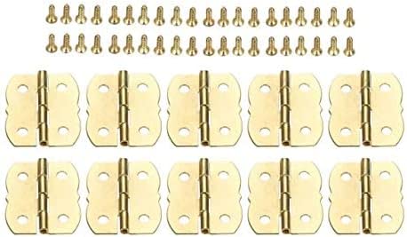 Scharniere, 10 Stück 4 Löcher Schmuckschatulle Dekorative Scharniere Metall Möbelscharniere Schrank Schublade Türscharnier 30 * 25 mm Scharniere(B) von HAODUOO