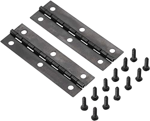 Scharniere, 2 Stück 75 x 24 mm schwarz Küchenschrank Türscharniere Möbelzubehör Schmuckschatullen dekorative Scharniere Möbelbeschläge + Schrauben Scharniere von HAODUOO