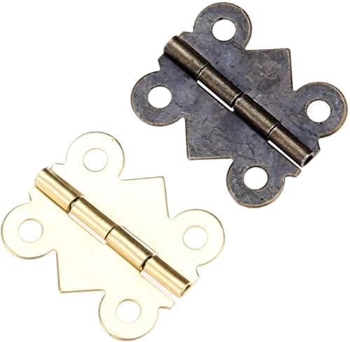 Scharniere, Butterfly-Eisenscharnierbandschrauben, Mini-Möbelscharniere, Bronze-/Goldscharniere(Silver) von HAODUOO