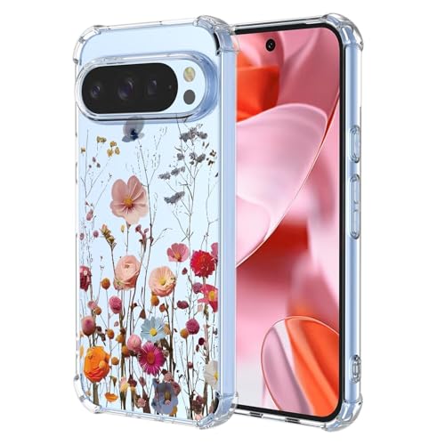 HAOFUGUI Blume Handyhülle für Google Pixel 9/9 RRO Blume Transparent Hülle, Mädchen Blume Design Case, Mode Ultra Dünn Transparent Schutzhülle Stoßfest TPU Bumper Clear Case-A166 HAOFUGUI Blume Handyhülle für Google Pixel 9/9 RRO Blume Transparent Hülle, Mädchen Blume Design Case, Mode Ultra Dünn Transparent Schutzhülle Stoßfest TPU Bumper Clear Case-A166 von HAOFUGUI
