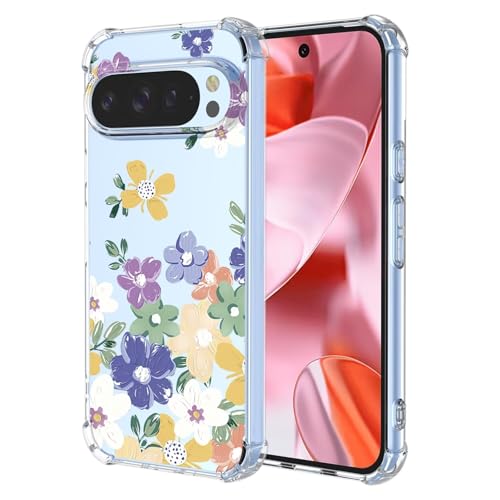 HAOFUGUI Blume Handyhülle für Google Pixel 9/9 RRO Blume Transparent Hülle, Mädchen Blume Design Case, Mode Ultra Dünn Transparent Schutzhülle Stoßfest TPU Bumper Clear Case-A64 HAOFUGUI Blume Handyhülle für Google Pixel 9/9 RRO Blume Transparent Hülle, Mädchen Blume Design Case, Mode Ultra Dünn Transparent Schutzhülle Stoßfest TPU Bumper Clear Case-A64 von HAOFUGUI