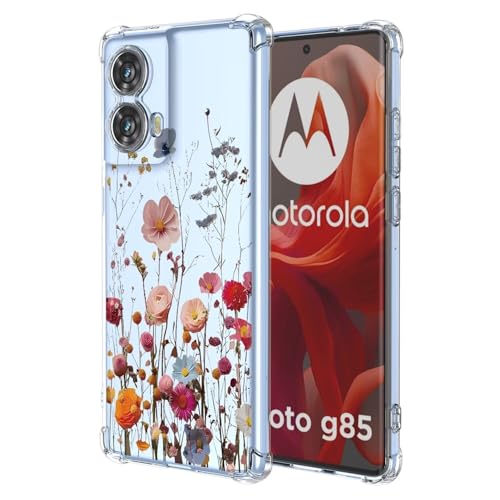 HAOFUGUI Blume Handyhülle für Motorola Moto G85 5G Blume Transparent Hülle, Mädchen Blume Design Case, Mode Ultra Dünn Transparent Schutzhülle Stoßfest TPU Bumper Clear Case-A166 HAOFUGUI Blume Handyhülle für Motorola Moto G85 5G Blume Transparent Hülle, Mädchen Blume Design Case, Mode Ultra Dünn Transparent Schutzhülle Stoßfest TPU Bumper Clear Case-A166 von HAOFUGUI