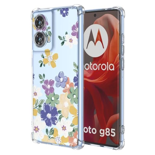 HAOFUGUI Blume Handyhülle für Motorola Moto G85 5G Blume Transparent Hülle, Mädchen Blume Design Case, Mode Ultra Dünn Transparent Schutzhülle Stoßfest TPU Bumper Clear Case-A64 HAOFUGUI Blume Handyhülle für Motorola Moto G85 5G Blume Transparent Hülle, Mädchen Blume Design Case, Mode Ultra Dünn Transparent Schutzhülle Stoßfest TPU Bumper Clear Case-A64 von HAOFUGUI