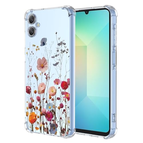 HAOFUGUI Blume Handyhülle für Samsung Galaxy A06 Blume Transparent Hülle, Mädchen Blume Design Case, Mode Ultra Dünn Transparent Schutzhülle Stoßfest TPU Bumper Clear Case-A166 HAOFUGUI Blume Handyhülle für Samsung Galaxy A06 Blume Transparent Hülle, Mädchen Blume Design Case, Mode Ultra Dünn Transparent Schutzhülle Stoßfest TPU Bumper Clear Case-A166 von HAOFUGUI