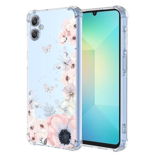 HAOFUGUI Blume Handyhülle für Samsung Galaxy A06 Blume Transparent Hülle, Mädchen Blume Design Case, Mode Ultra Dünn Transparent Schutzhülle Stoßfest TPU Bumper Clear Case-A48 HAOFUGUI Blume Handyhülle für Samsung Galaxy A06 Blume Transparent Hülle, Mädchen Blume Design Case, Mode Ultra Dünn Transparent Schutzhülle Stoßfest TPU Bumper Clear Case-A48 von HAOFUGUI