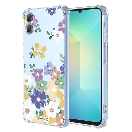 HAOFUGUI Blume Handyhülle für Samsung Galaxy A06 Blume Transparent Hülle, Mädchen Blume Design Case, Mode Ultra Dünn Transparent Schutzhülle Stoßfest TPU Bumper Clear Case-A64 HAOFUGUI Blume Handyhülle für Samsung Galaxy A06 Blume Transparent Hülle, Mädchen Blume Design Case, Mode Ultra Dünn Transparent Schutzhülle Stoßfest TPU Bumper Clear Case-A64 von HAOFUGUI
