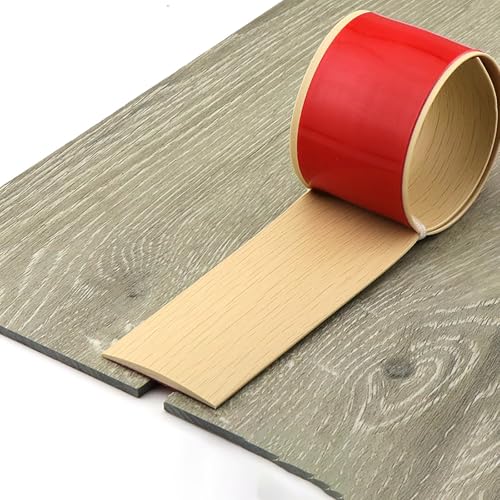 100 Cm Bodenübergangsleiste, Übergangprofil Selbstklebend, Flache Trennwand Aus Vinyl Im Holzmaserungsdesign, Für Laminatbodenlücken Und Türübergänge(Maple,W40mm) von HAOKKV