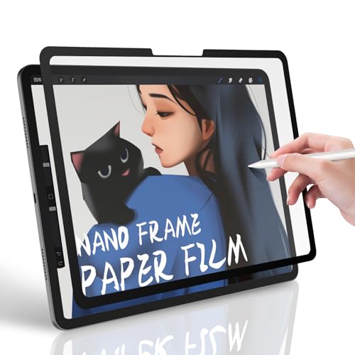 HAOLOCM Like Paper Folie Kompatibel mit iPad Pro 11 Zoll 2024 M4 Papiergefühltes Schreiben/Zeichnen, Abnehmbar und wiederverwendbar, Matte Schutzfolie von HAOLOCM