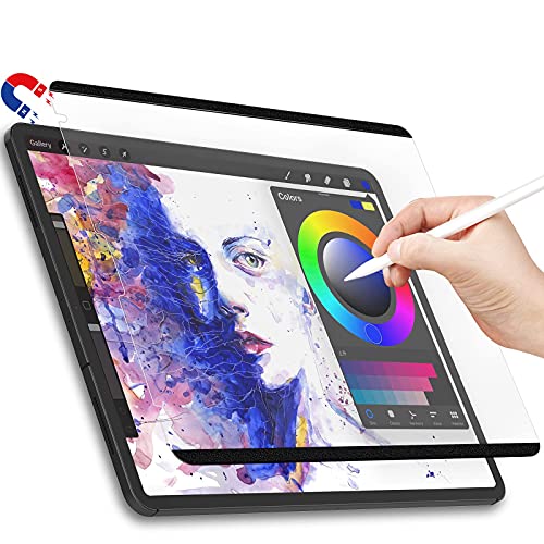 HAOLOCM Magnetischer, abnehmbarer und wiederverwendbarer Stift-Displayschutz für iPad Air 4 10.9 / iPad Pro 27.9 cm (2018–2021 Modell), wie Papier, Notizen machen, verbessert die Schreibgenauigkeit. von HAOLOCM