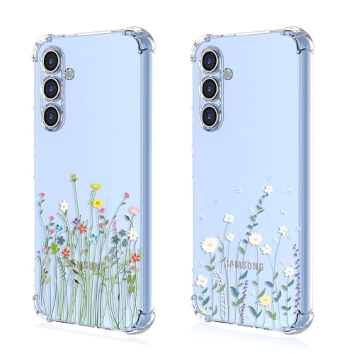 HAONANDE 2 Stück Transparent Handyhülle für Oneplus 8T / OnePlus 9R Hülle,Durchsichtig Aesthetic Blumen Muster Case-A92+A97 HAONANDE 2 Stück Transparent Handyhülle für Oneplus 8T / OnePlus 9R Hülle,Durchsichtig Aesthetic Blumen Muster Case-A92+A97 von HAONANDE