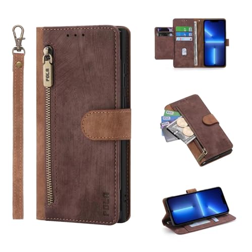 HAONANDE Brieftasche Handytasche für Redmi Note 10 5G / Note 10T 5G, Leder Flip Folio Magnetisch Klapphülle mit 6 Kartenfach, Stand, FRID-Schutz, Handschlaufe, Stoßfest Schutzhülle Braun HAONANDE Brieftasche Handytasche für Redmi Note 10 5G / Note 10T 5G, Leder Flip Folio Magnetisch Klapphülle mit 6 Kartenfach, Stand, FRID-Schutz, Handschlaufe, Stoßfest Schutzhülle Braun von HAONANDE