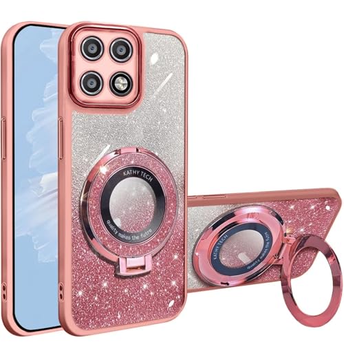 HAONANDE Magnetisch Glitzer Handyhülle für Xiaomi 14T Pro, Galvanisierte Niedliche Glitzernde Bling Schutzhülle Klar Case für Frauen und Mädchen mit Ständer,Kameraschutz Rosa HAONANDE Magnetisch Glitzer Handyhülle für Xiaomi 14T Pro, Galvanisierte Niedliche Glitzernde Bling Schutzhülle Klar Case für Frauen und Mädchen mit Ständer,Kameraschutz Rosa von HAONANDE
