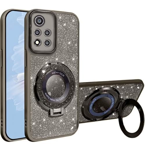 HAONANDE Magnetisch Glitzer Handyhülle für Xiaomi Redmi Note 11 PRO+ Plus 5G, Galvanisierte Niedliche Glitzernde Bling Schutzhülle Klar Case für Frauen und Mädchen mit Ständer,Kameraschutz Grau HAONANDE Magnetisch Glitzer Handyhülle für Xiaomi Redmi Note 11 PRO+ Plus 5G, Galvanisierte Niedliche Glitzernde Bling Schutzhülle Klar Case für Frauen und Mädchen mit Ständer,Kameraschutz Grau von HAONANDE