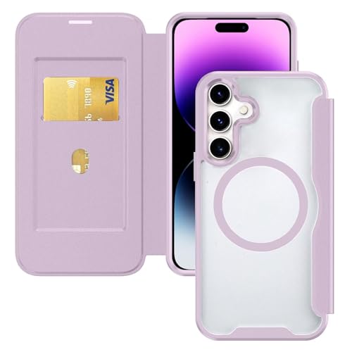 HAONANDE Magnetisch Handyhülle für Samsung Galaxy A35 5G, Klapphülle, RFID Blocker, Kartenfach, PU Leder Flip Stoßfest Schutzhülle Klar Case Lila HAONANDE Magnetisch Handyhülle für Samsung Galaxy A35 5G, Klapphülle, RFID Blocker, Kartenfach, PU Leder Flip Stoßfest Schutzhülle Klar Case Lila von HAONANDE