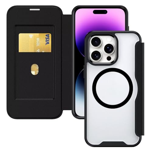 HAONANDE Magnetisch Handyhülle für iPhone 14 PRO, Klapphülle Kompatibel mit MagSafe, RFID Blocker, Kartenfach, PU Leder Flip Stoßfest Schutzhülle Klar Case Schwarz HAONANDE Magnetisch Handyhülle für iPhone 14 PRO, Klapphülle Kompatibel mit MagSafe, RFID Blocker, Kartenfach, PU Leder Flip Stoßfest Schutzhülle Klar Case Schwarz von HAONANDE