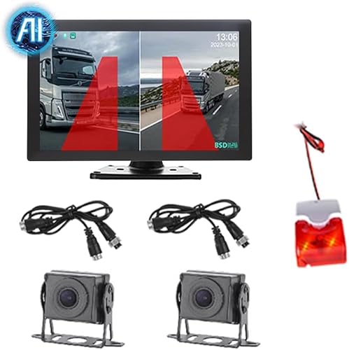 Intelligentes KI-Sicherheitssystem mit 2 Kameras, die 1 Piepton-Alarmleuchte intelligent erkennen und einem 10,1-Zoll-Touchscreen-Display, das große Fahrzeuge überwacht und aufzeichnet (KI-2 Intelligentes KI-Sicherheitssystem mit 2 Kameras, die 1 Piepton-Alarmleuchte intelligent erkennen und einem 10,1-Zoll-Touchscreen-Display, das große Fahrzeuge überwacht und aufzeichnet (KI-2 von HAONINYUE
