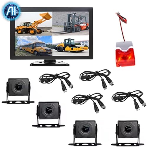 Intelligentes KI-Sicherheitssystem mit 4 Kameras, die 1 Piepton-Alarmleuchte intelligent erkennen und einem 10,1-Zoll-Touchscreen-Display, das große Fahrzeuge überwacht und aufzeichnet (KI-4 Intelligentes KI-Sicherheitssystem mit 4 Kameras, die 1 Piepton-Alarmleuchte intelligent erkennen und einem 10,1-Zoll-Touchscreen-Display, das große Fahrzeuge überwacht und aufzeichnet (KI-4 von HAONINYUE
