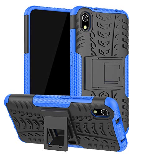 HAOTIAN Handyhülle für Xiaomi Redmi 9AT / Redmi 9A, Rugged TPU/PC Hybrid Armor Schutzhülle. Anti-Scratch PC Rückwand Schale + Stoßfeste TPU Innenschutzabdeckung + Faltbarer Halterungen. Blau HAOTIAN Handyhülle für Xiaomi Redmi 9AT / Redmi 9A, Rugged TPU/PC Hybrid Armor Schutzhülle. Anti-Scratch PC Rückwand Schale + Stoßfeste TPU Innenschutzabdeckung + Faltbarer Halterungen. Blau von HAOTIAN