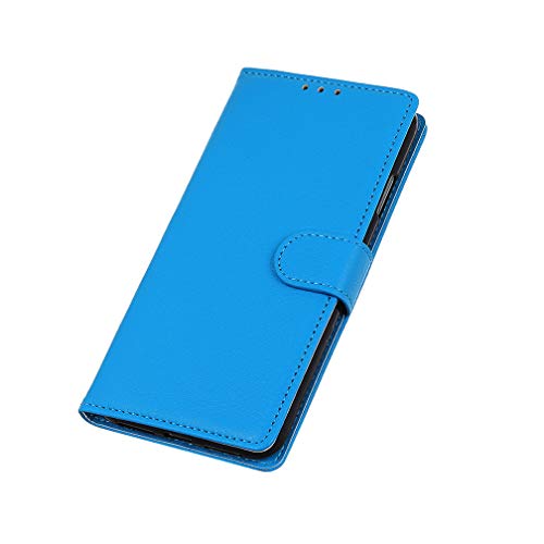 HAOTIAN Hülle für Alcatel 1SE 2020 Hülle, Flip Wallet Case Cover, [Flip Stand/Kartensteckplatz] Anti-Rutsch Leder PU Handyhülle Schutzhülle mit Magnet/Geldbörse/Halter, Blau von HAOTIAN