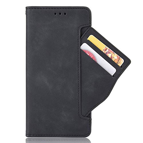 HAOTIAN Hülle für Google Pixel 4a 4G Hülle, Handyhülle Google Pixel 4a 4G Flip Case Brieftasche Schutzhülle, Premium Leder mit Ständer Funktion & Kartenfach & Magnetic Snap Cover, Schwarz von HAOTIAN