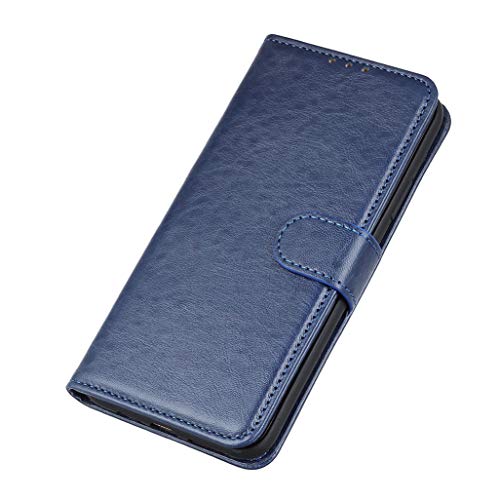 HAOTIAN Hülle für LG Velvet 5G, Premium Leder Flip Schutzhülle Magnetic Snap mit [Kartenfächer] [Ständer Funktion] Brieftasche Handyhülle, LG Velvet 5G Stoßfest Hülle, Blau von HAOTIAN