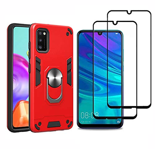 HAOTIAN Hülle für Samsung Galaxy A41 Hülle + 2 Panzerglas, 360 Grad Ring Halter Handy Hüllen TPU Cover Bumper Case Schutzhülle, Handyhülle Doppelschicht Stoßfest Schlank Ganzkörperschutz, Rot HAOTIAN Hülle für Samsung Galaxy A41 Hülle + 2 Panzerglas, 360 Grad Ring Halter Handy Hüllen TPU Cover Bumper Case Schutzhülle, Handyhülle Doppelschicht Stoßfest Schlank Ganzkörperschutz, Rot von HAOTIAN