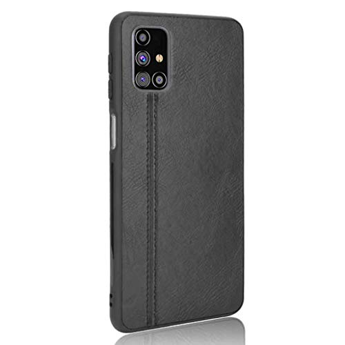 HAOTIAN Hülle für Samsung Galaxy M31s Hülle, Ultra-Slim Silikon Handyhülle Leder-Look Retro Schutzhülle, Stoßfeste Handy-Tasche für Samsung Galaxy M31s, Schwarz HAOTIAN Hülle für Samsung Galaxy M31s Hülle, Ultra-Slim Silikon Handyhülle Leder-Look Retro Schutzhülle, Stoßfeste Handy-Tasche für Samsung Galaxy M31s, Schwarz von HAOTIAN
