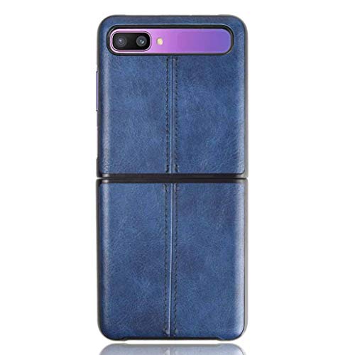 HAOTIAN Hülle für Samsung Galaxy Z Flip Hülle, Ultra-Slim Silikon Handyhülle Leder-Look Retro Schutzhülle, Stoßfeste Handy-Tasche für Samsung Galaxy Z Flip, Blau HAOTIAN Hülle für Samsung Galaxy Z Flip Hülle, Ultra-Slim Silikon Handyhülle Leder-Look Retro Schutzhülle, Stoßfeste Handy-Tasche für Samsung Galaxy Z Flip, Blau von HAOTIAN