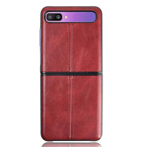 HAOTIAN Hülle für Samsung Galaxy Z Flip Hülle, Ultra-Slim Silikon Handyhülle Leder-Look Retro Schutzhülle, Stoßfeste Handy-Tasche für Samsung Galaxy Z Flip, Rot HAOTIAN Hülle für Samsung Galaxy Z Flip Hülle, Ultra-Slim Silikon Handyhülle Leder-Look Retro Schutzhülle, Stoßfeste Handy-Tasche für Samsung Galaxy Z Flip, Rot von HAOTIAN