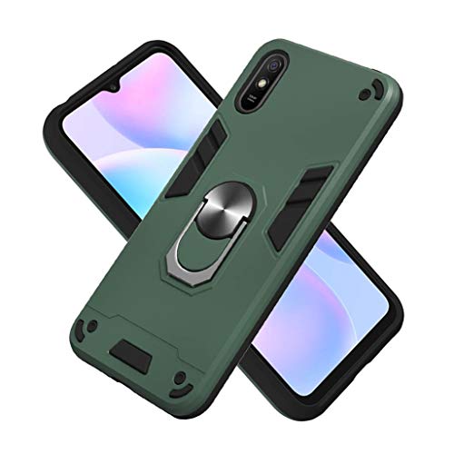 HAOTIAN Hülle für Xiaomi Redmi 9AT / Redmi 9A Hülle, 360 Grad Ring Halter Handy Hüllen TPU Cover Bumper Case Schutzhülle, Handyhülle Doppelschicht Stoßfest Schlank Ganzkörperschutz, Grün HAOTIAN Hülle für Xiaomi Redmi 9AT / Redmi 9A Hülle, 360 Grad Ring Halter Handy Hüllen TPU Cover Bumper Case Schutzhülle, Handyhülle Doppelschicht Stoßfest Schlank Ganzkörperschutz, Grün von HAOTIAN