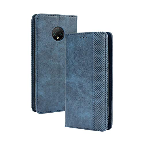 HAOTIAN Leder Hülle für DOOGEE X95 (2020) - Premium PU/TPU Leder Folio Hülle Schutzhülle Handyhülle, Flip Case Klapphülle Lederhülle mit Standfunktion & Kartensteckplätzen, Blau von HAOTIAN