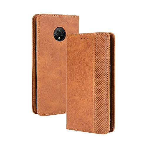 HAOTIAN Leder Hülle für DOOGEE X95 (2020) Hülle, Premium PU/TPU Leder Folio Hülle Schutzhülle Handyhülle, Flip Case Klapphülle Lederhülle mit Standfunktion & Kartensteckplätzen, Brown von HAOTIAN