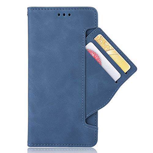 HAOYE Hülle für Oppo Reno 4 Pro 5G (Oppo Reno4 Pro 5G) Handyhülle Flip Case Brieftasche Schutzhülle, Premium Leder mit Ständer Funktion & Kartenfach & Magnetic Snap Cover, Blau von HAOTIAN