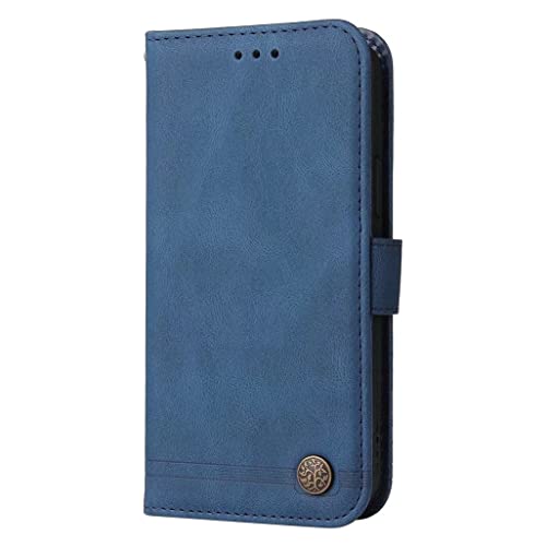 HAOYE Hülle für Huawei nova Y70 / Y70 Plus Hülle, Handyhülle Flip Case Brieftasche Schutzhülle, Premium Leder mit Ständer Funktion/Kartenfach/Magnetic Snap Cover, Blau von HAOYE