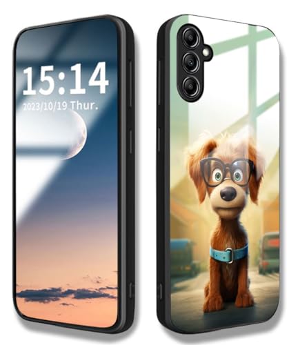 HAOYE Hülle für Samsung Galaxy A04s / A13 5G, Süßes Hundmuster Handyhülle, Ultra Dünn Cover TPU Silikon Shock Absorption Stoßfest Case Schutzhülle (Hund 01) von HAOYE